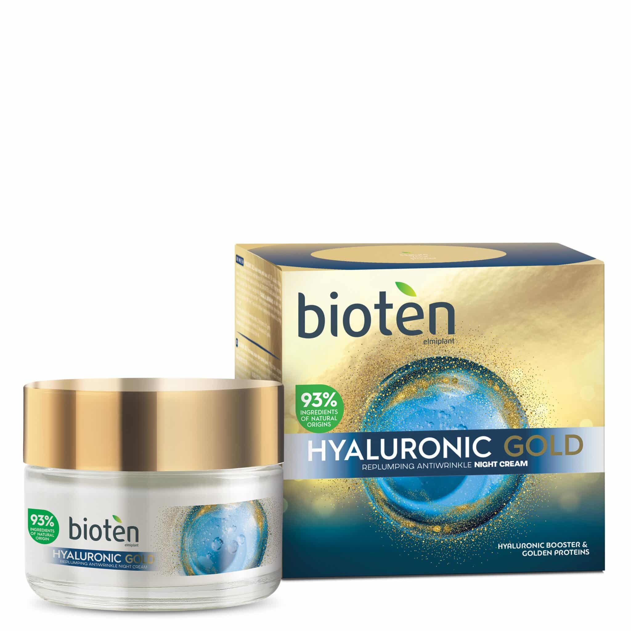 Bioten hyaluronic gold αντιρυτιδική κρέμα νυχτός 50ml