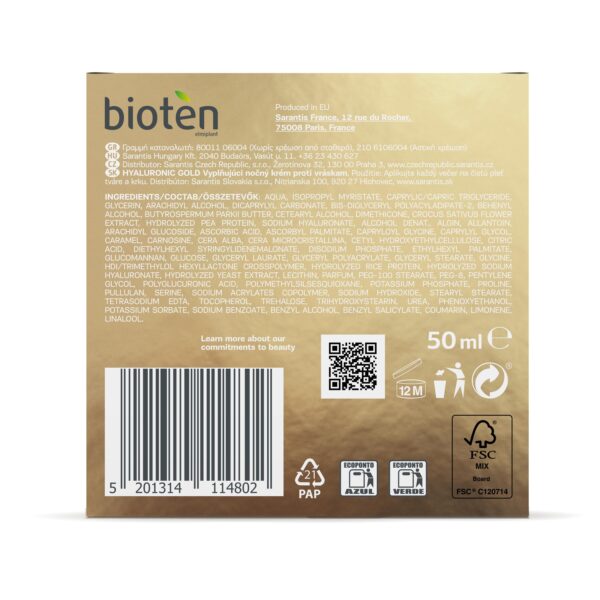 Bioten hyaluronic gold αντιρυτιδική κρέμα νυχτός 50ml3