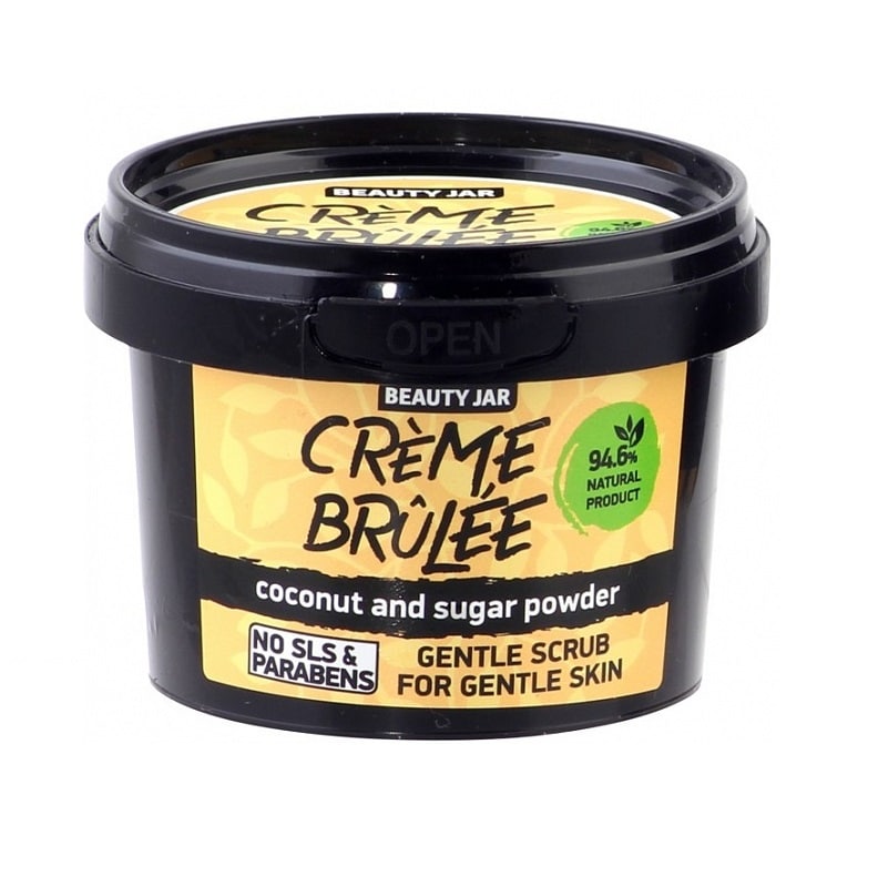 Beauty jar “CRÈME BRÛLÉE” απαλό scrub για ευαίσθητες επιδερμίδες 120g