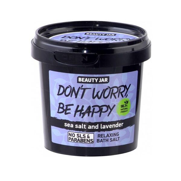 Beauty jar “DON’T WORRY, BE HAPPY” χαλαρωτικά άλατα μπάνιου 200g