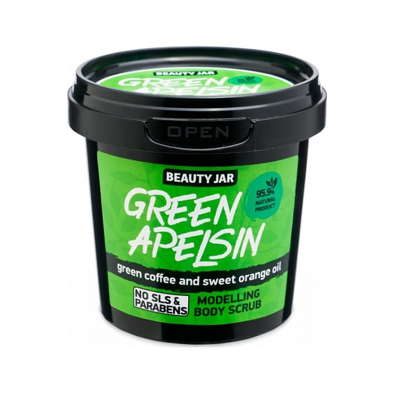 Beauty jar "GREEN APELSIN" modelage body scrub 200g