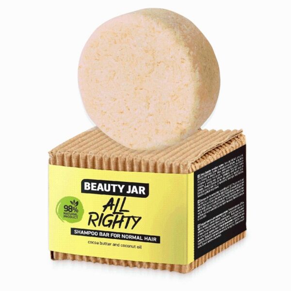 Beauty jar “all righty” μπάρα σαμπουάν για κανονικές επιδερμίδες 65g