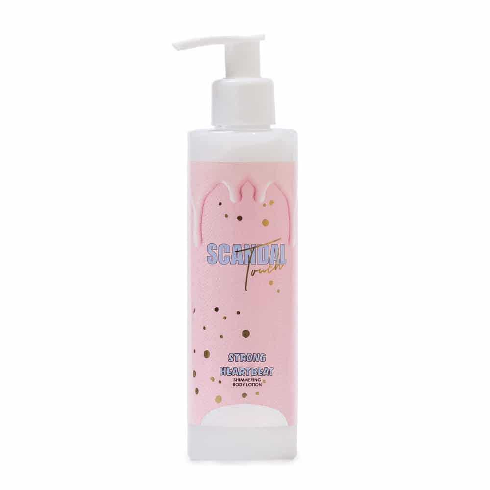 Scandal beauty shimmer body lotion STRONG HEARTBEAT with shine and vanilla cinnamon scent 200ml