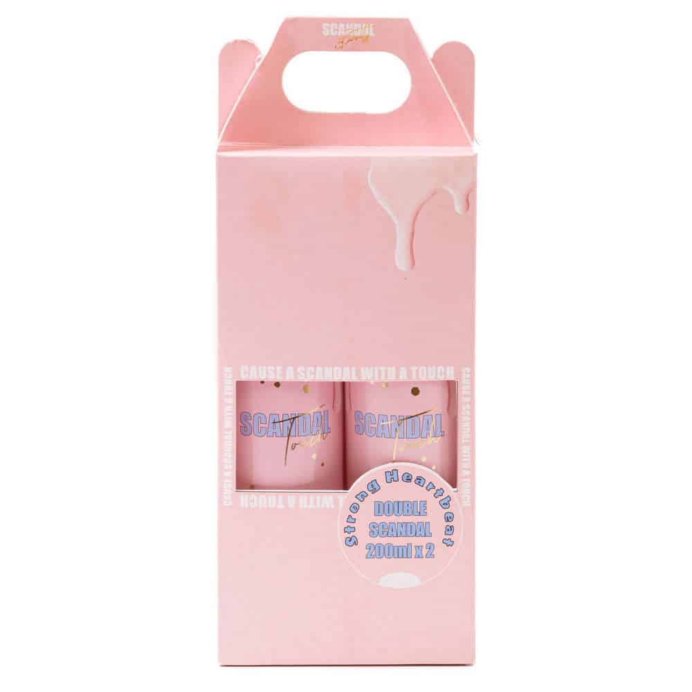 Scandal beauty gift set body shimmer lotion 200ml και body mist 200ml με άρωμα βανίλια κανέλα