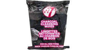 W7 charcoal cleansing wipes 25τμχ