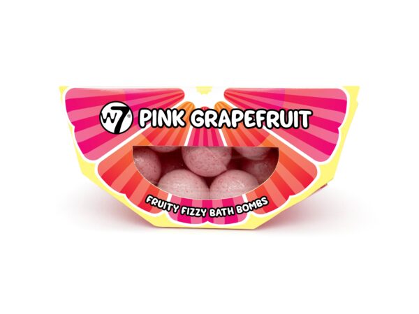 W7 fruity fizzy bath bombs pink grapefruit 10x10 100g