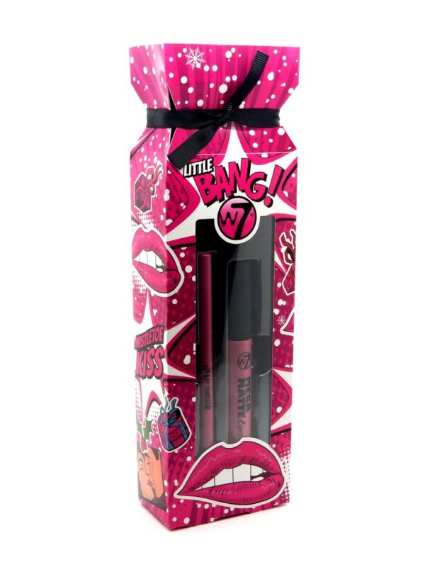 w7 little bang - pink lips gift set