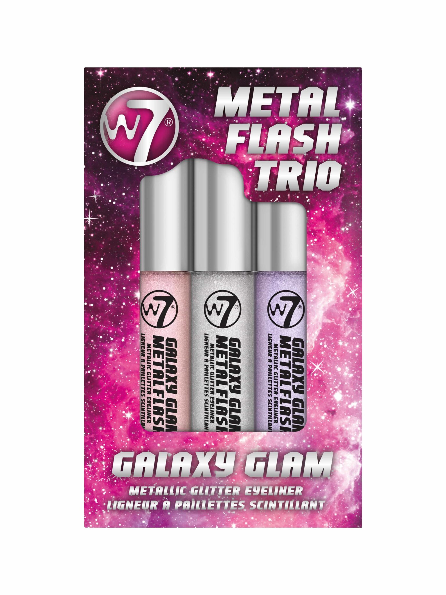 W7 metal flash trio glitter eyeliner galaxy glam
