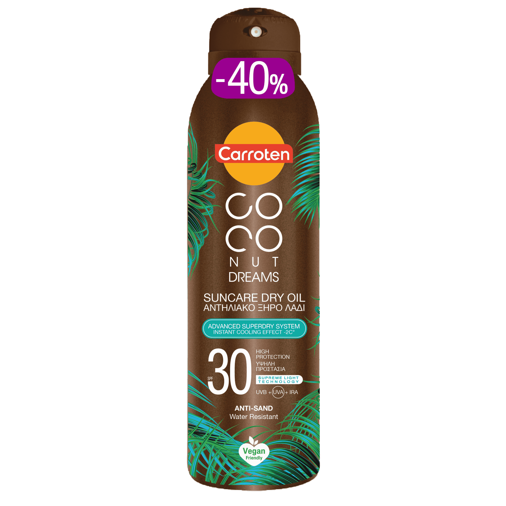 Carroten coconut dreams sunscreen dry oil SPF 30 150ml