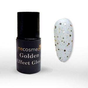 Mecosmeo top coat χωρίς κολλώδη golden effect gloss 15ml