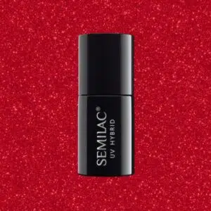 Semilac ημιμόνιμο βερνίκι glitter red 025