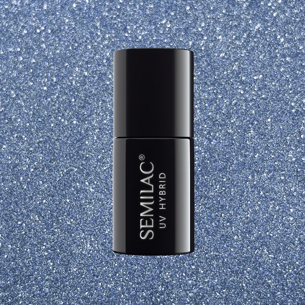Semilac 255 Ημιμόνιμο βερνίκι Platinum Silver Blue 7ml