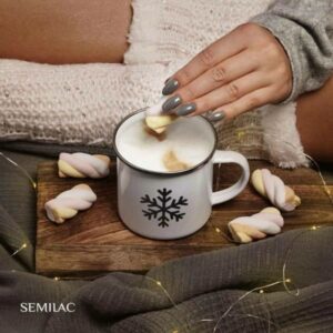 Semilac 326 Semi-permanent varnish Foggy Gray Shimmer 7ml