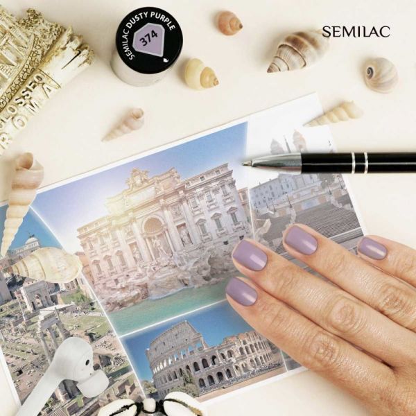 Semilac 374 Ημιμόνιμο βερνίκι Dusty Purple 7ml