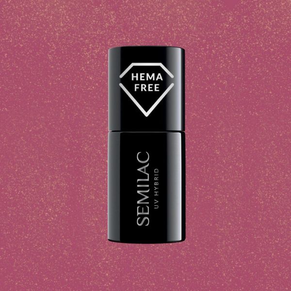 Semilac 377 Semi-permanent varnish HEMA FREE Shimmer Stone Ruby 7ml