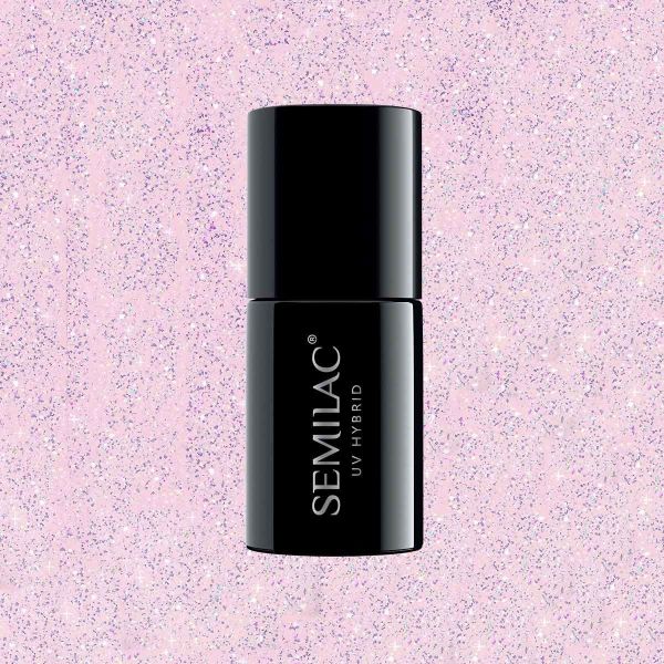 Semilac 806 Ημιμόνιμο βερνίκι Extend 5in1 Glitter Delicate Pink 7ml