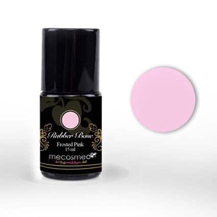 Mecosmeo Rubber Base Frosted Pink Gel 15ml