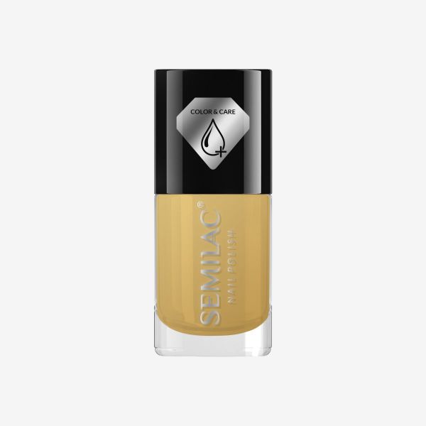 Semilac Μανό C236 - Χρυσό Gold Ενυδατικό Απλό Βερνίκι νυχιών Color & Care 7ml