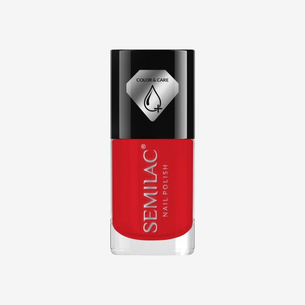 Semilac Μανό C525 - Κοραλί Κόκκινο Ενυδατικό Απλό Βερνίκι νυχιών Color & Care 7ml
