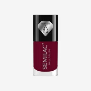 Semilac Μανό C575 - Σκούρο Ροζ Κόκκινο Ενυδατικό Απλό Βερνίκι νυχιών Color & Care 7ml