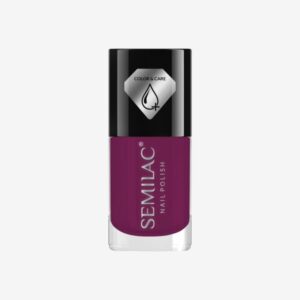 Semilac Μανό C760 - Σκούρο Βιολετί Ενυδατικό Απλό Βερνίκι νυχιών Dark Violet Color & Care 7ml