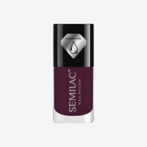 Semilac Μανό C790 - Μωβ Βουργουνδί Ενυδατικό Απλό Βερνίκι νυχιών Dark Burgundy Color & Care 7ml