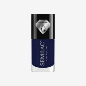 Semilac Μανό C889 - Σκούρο Μπλε Ενυδατικό Απλό Βερνίκι νυχιών Dark Navy Blue Color & Care 7ml