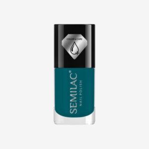 Semilac Μανό C975 - Θαλασσί Μπλε Ενυδατικό Απλό Βερνίκι νυχιών Sea Blue Color & Care 7ml