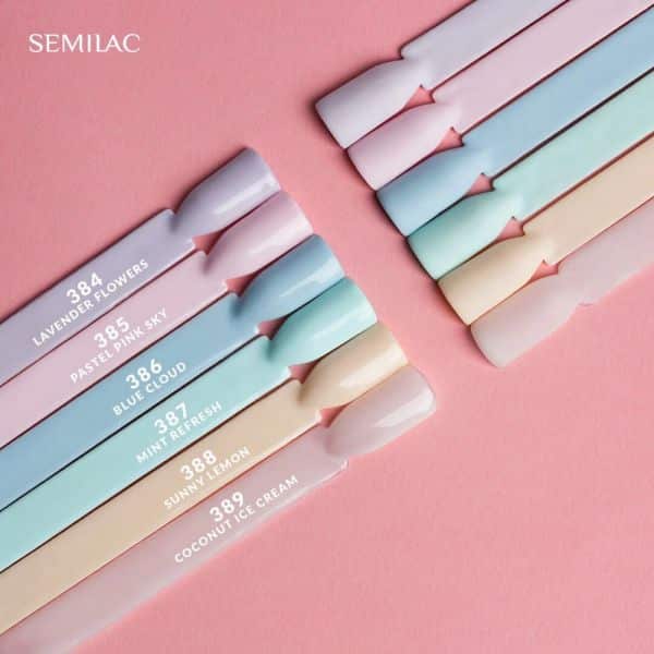 Semilac 385 Ημιμόνιμο βερνίκι Pastel Pink Sky 7ml