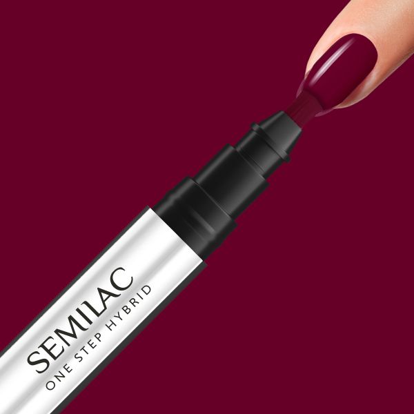 Semilac S580 Ημιμόνιμο βερνίκι One Step Crimson 3ml