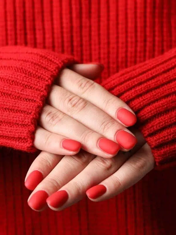 50 Σαγηνευτικά Μανικιούρ Κόκκινα Νύχια keramidi mat