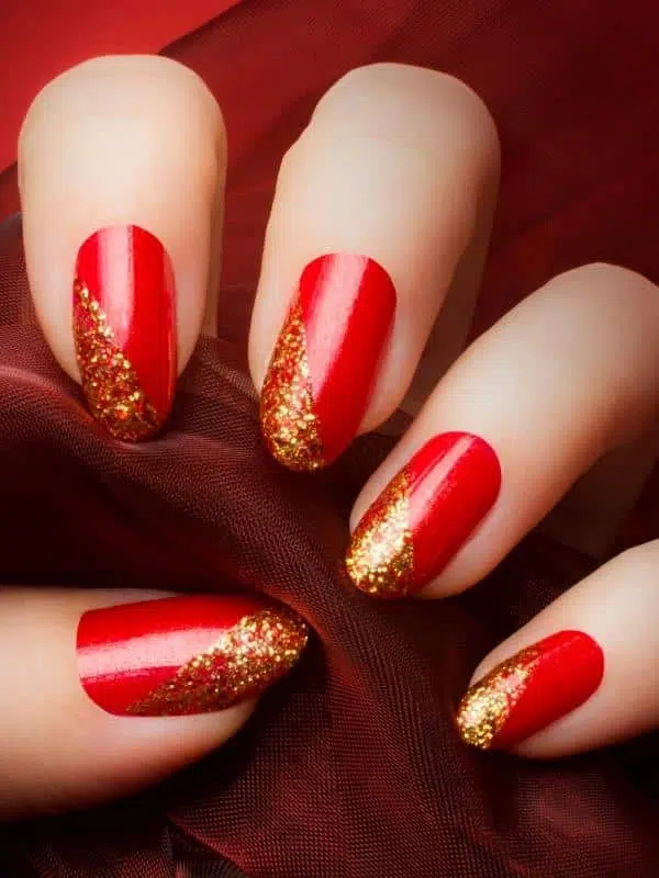 50 Σαγηνευτικά Μανικιούρ Κόκκινα Νύχια kokkina nyxia xrysa stras