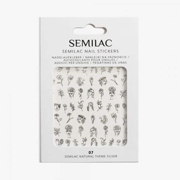 Semilac No 07 Αυτοκόλλητα νερού Natural Theme Silver