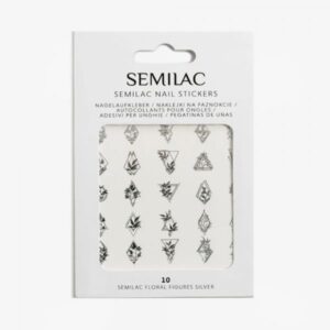 Semilac No 10 Αυτοκόλλητα νερού Floral Figures Silver
