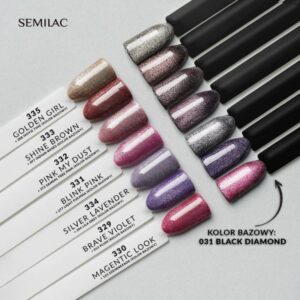 Semilac No 334 Ημιμόνιμο Βερνίκι Magnetic Glow Cat Eye Silver Lavender 7ML