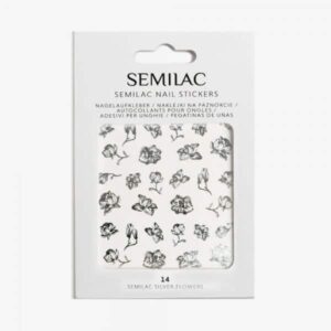 Semilac No 14 Αυτοκόλλητα νερού Silver Flowers