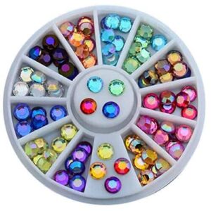 ALOHA Ρόδα Nail Art με κρύσταλλα ιριδίζοντα – 12 χρώματα