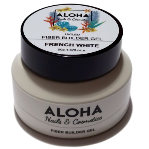 Aloha Fiber Builder Gel 50g / Χρώμα: French White (Ασβέστης Γαλλικού)