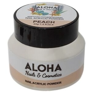 ALOHA Nails & Cosmetics Ακρυλική πούδρα για τεχνητά νύχια 45gr / Peach (Ροδακινί)