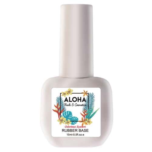 Aloha Ημιμόνιμο βερνίκι 15ml – Rubber Base / Ενισχυμένη Βάση Ημιμόνιμου με καουτσούκ