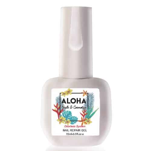 Aloha Ημιμόνιμο βερνίκι 15ml – Nail Repair Gel / Θεραπεία Ημιμόνιμου με πρωτεΐνες & χρώμα – Milky White