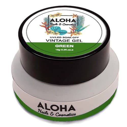 Aloha UV/LED Vintage Gel 15gr / Χρώμα: Πράσινο (Green)