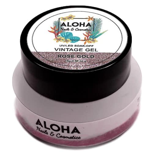 Aloha UV/LED Vintage Gel 15gr / Χρώμα: Ροζ Χρυσό (Rose Gold)