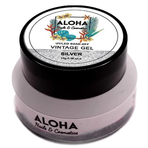 Aloha UV/LED Vintage Gel 15gr / Χρώμα: Ασημί Μεταλλικό (Silver Metallic)