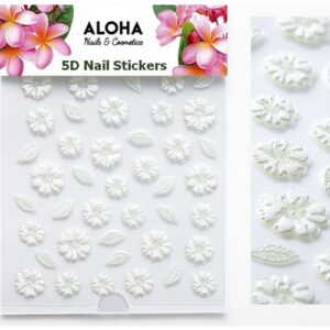 ALOHA 5D Stickers με ανάγλυφα Λουλούδια & Φύλλα – 004