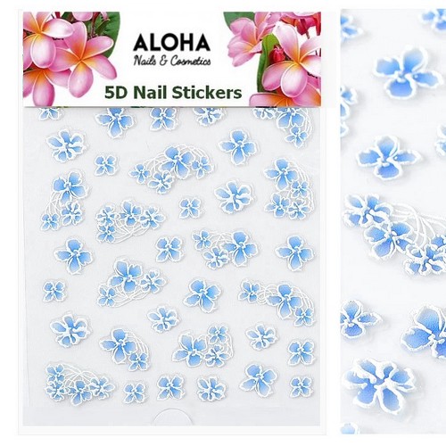 ALOHA 5D Stickers με ανάγλυφα Λουλούδια & Φύλλα – 017