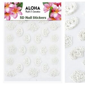 ALOHA 5D Stickers με ανάγλυφα Λουλούδια & Φύλλα – 018
