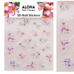 ALOHA 5D Stickers με ανάγλυφα Λουλούδια & Φύλλα – 020