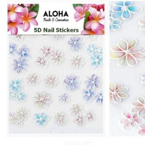 ALOHA 5D Stickers με ανάγλυφα Λουλούδια & Φύλλα – 021