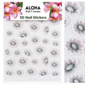 ALOHA 5D Stickers με ανάγλυφα Λουλούδια & Φύλλα – 022